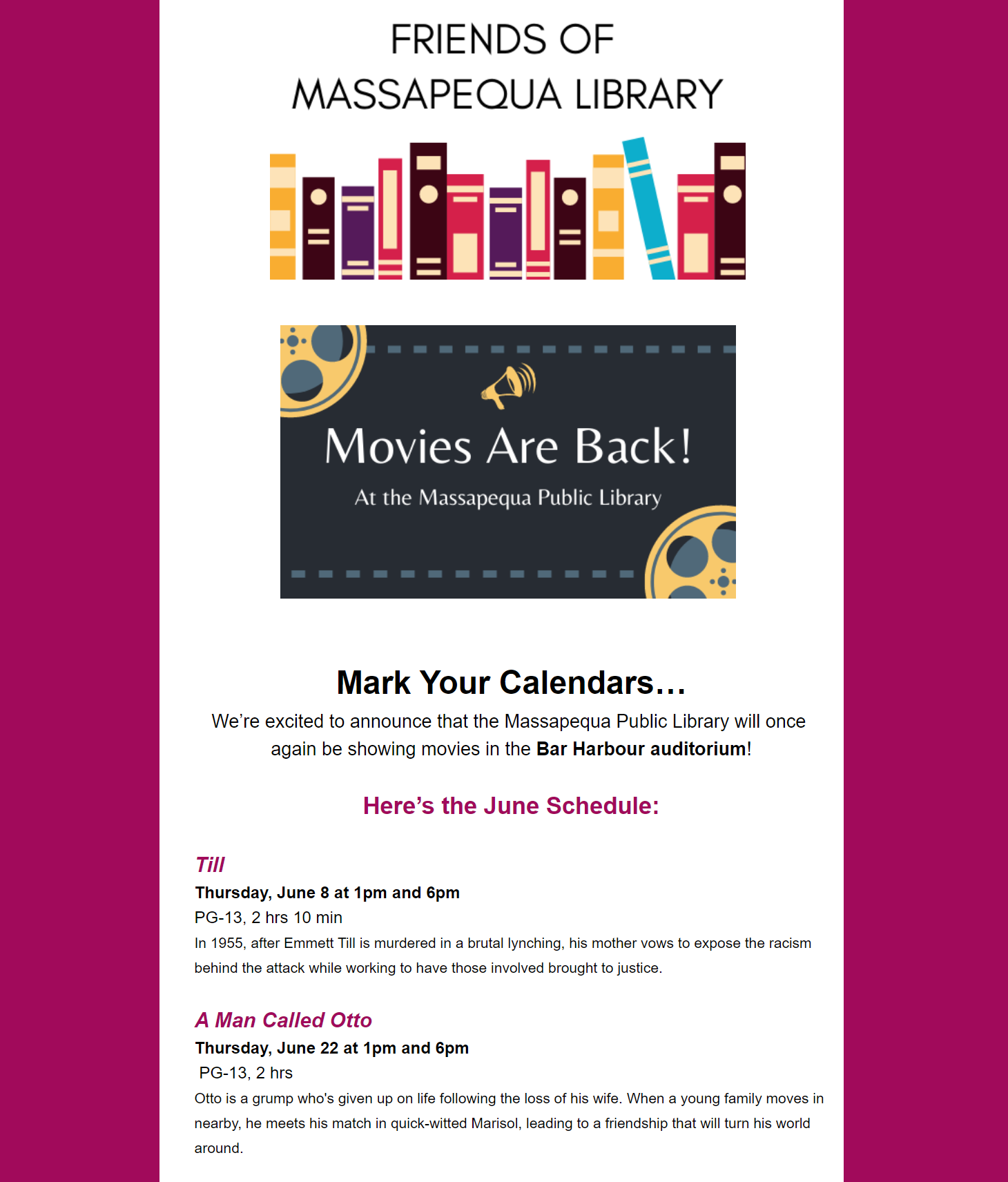 Events Massapequa Library Friends